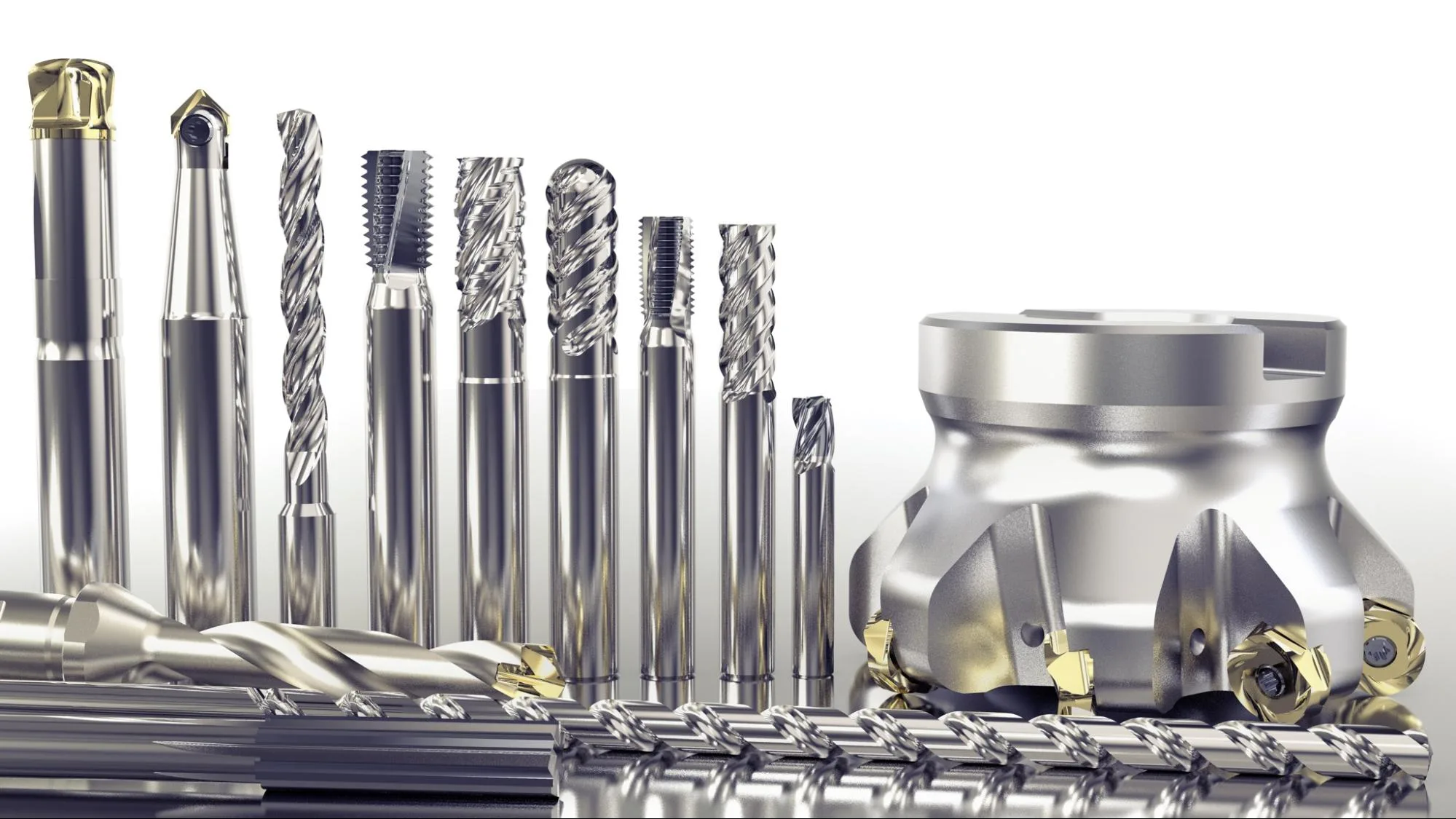 Various tools used in CNC machining