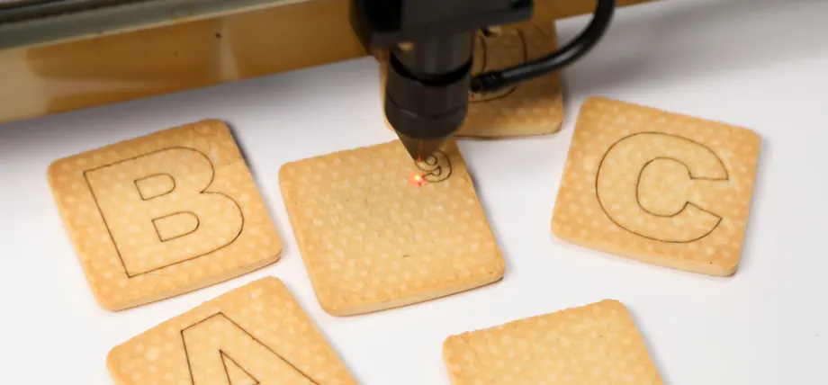 Industrial laser engraving letter