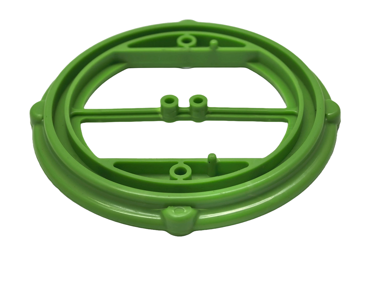 A colored ABS plastic part manufactured by plastic processing.