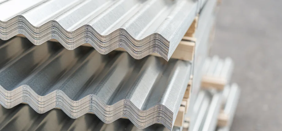 Sheet metal parts stacked