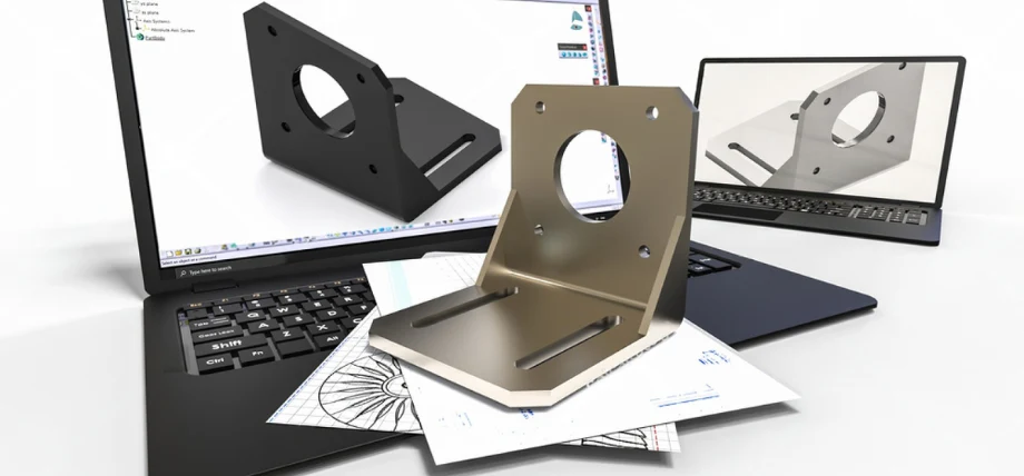 3D render image representing sheet metal design