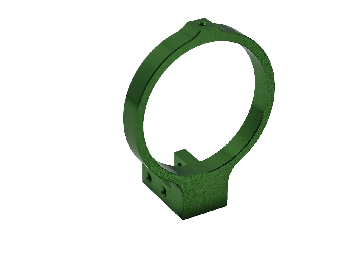 A metal component with surface finishing applied.