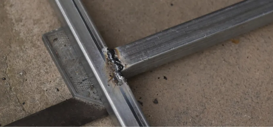 T weld on steel channels