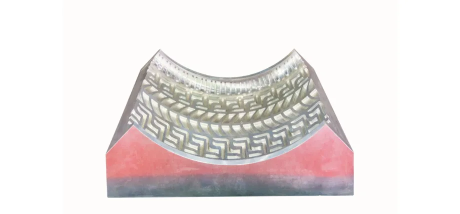 Machined mold section metal