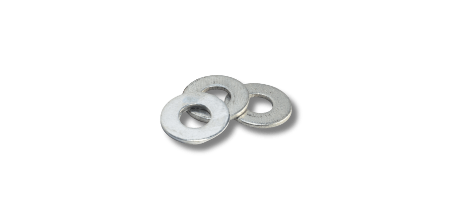 Washers on a clear background