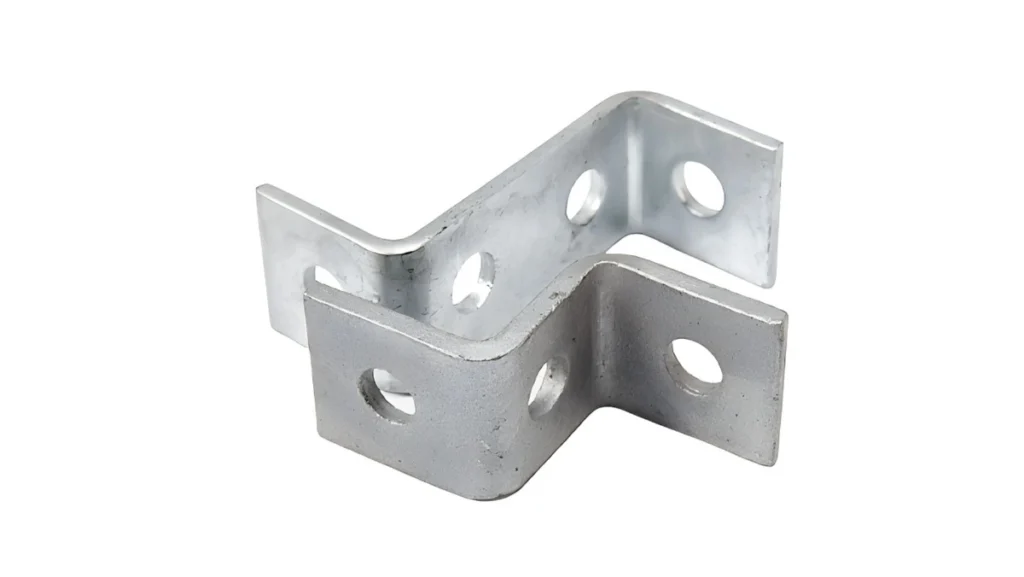 Two metal Z-brackets