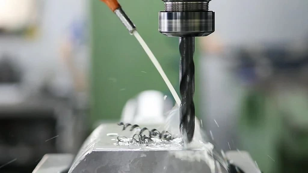 An illustration of the drilling process 