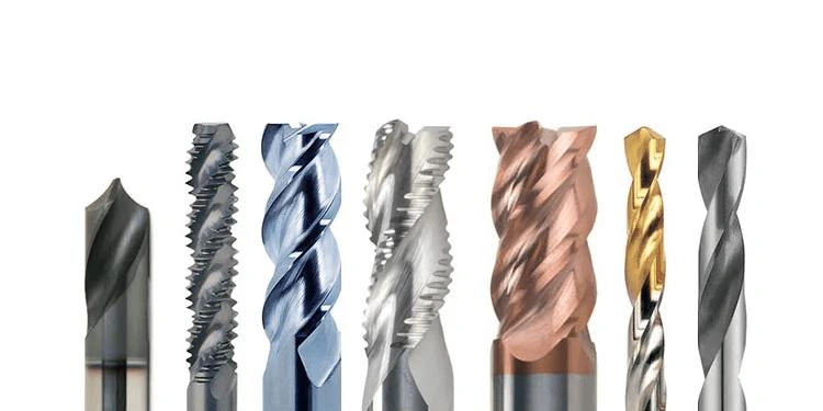 An image showing seven different machining tools 