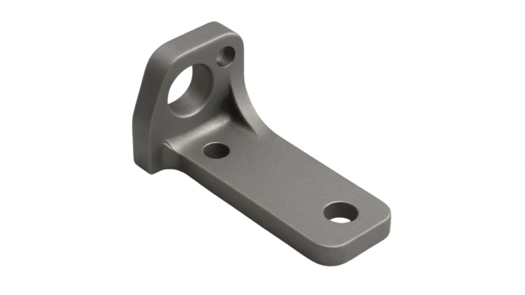 Machined titanium Grade 5 (Ti-6Al-4V) part.