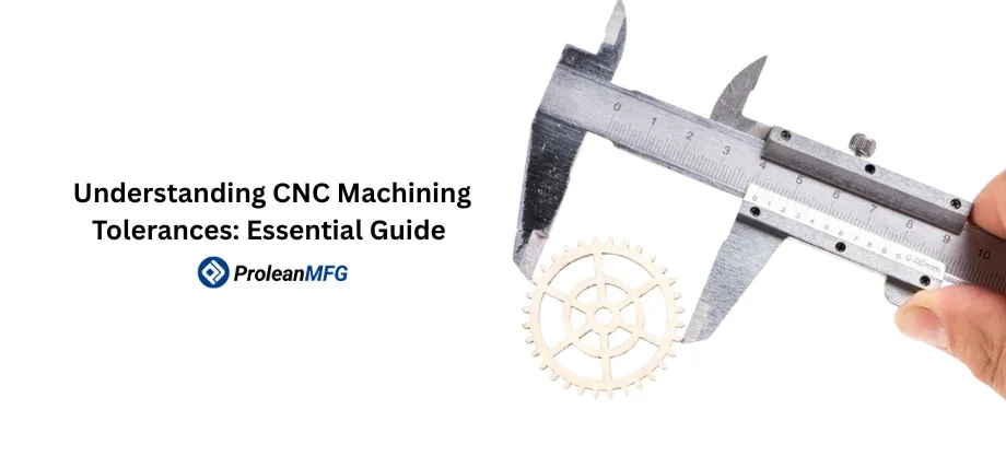 A close-up view of a vernier caliper measuring a small precision metal gear, with a miniature white plastic gear in the foreground