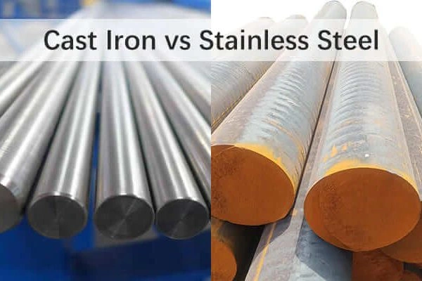 Cast iron vs stainless steel round bars in workshop
