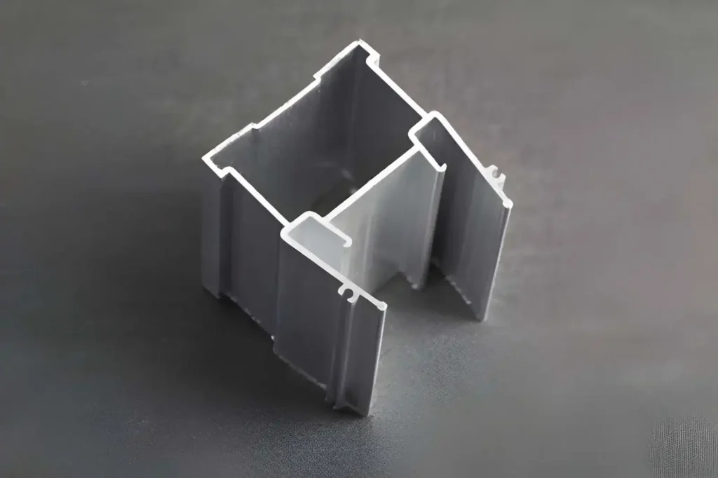 Extruded aluminum profiles for window frames and suspended ceiling structures.