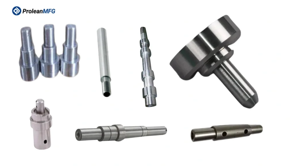 An image showing various step turned components