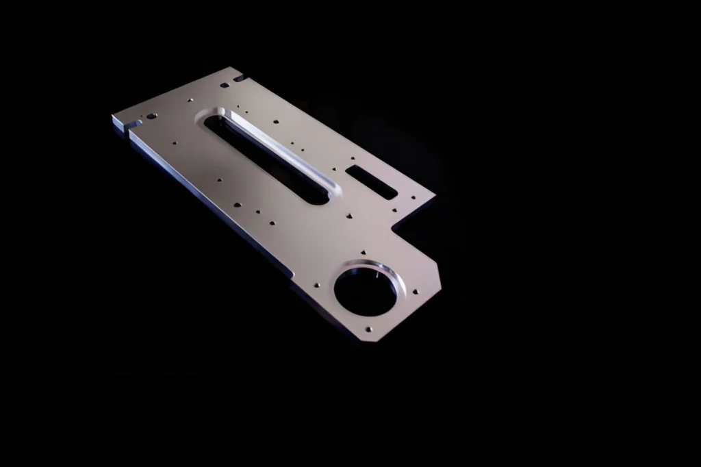 Automotive aluminium sheet metal part used for prototyping and testing fit and assembly.