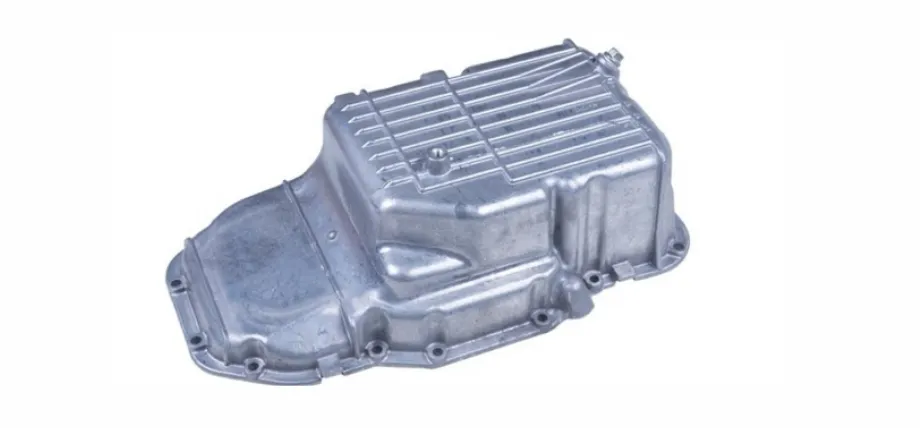 A single cast aluminum oil pan designed for an internal combustion engine