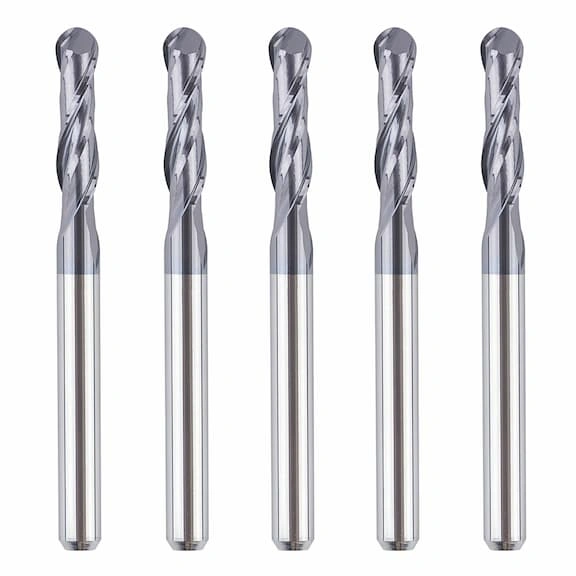 An illustration of ball end mill tools