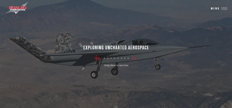 Scaled Composites website homepage