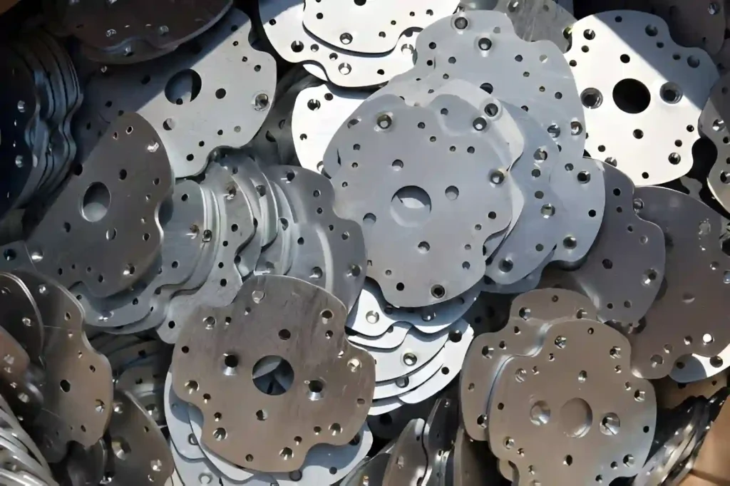 Stamped steel mold parts with consistent shapes and finished edges