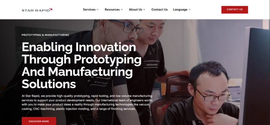 Star Rapid website homepage