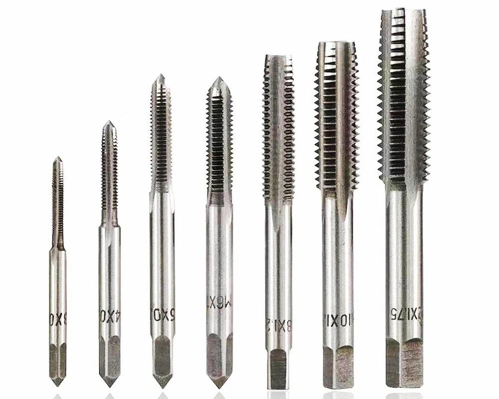 A set of metric thread taps