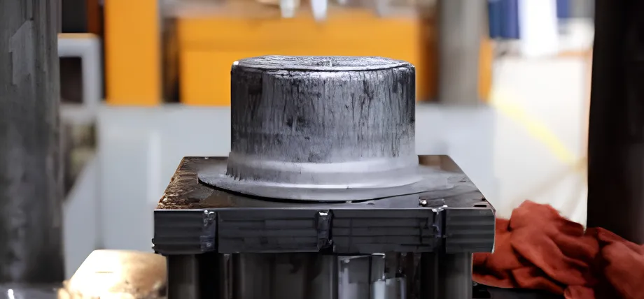 A cylindrical metal part successfully formed through a deep drawing lubrication and pressing operation