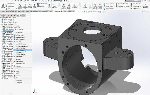 An AutoCAD screenshot showing the design of a Delrin machining part