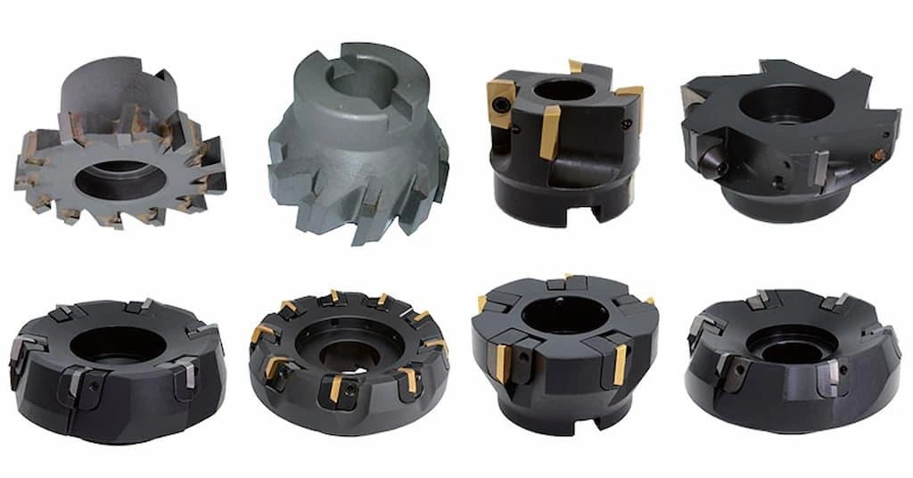 Different types of indexable face mill cutters