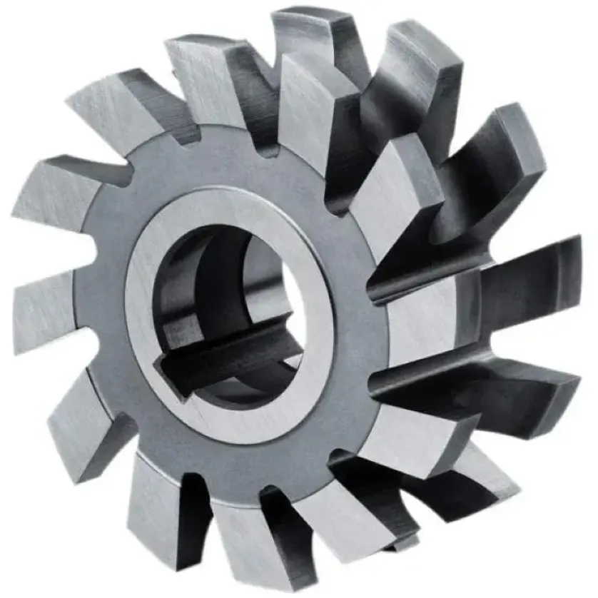 Interlocking side milling cutter with alternating left and right offset teeth