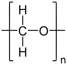 An image illustrating what is delrin made of, with the chemical structure