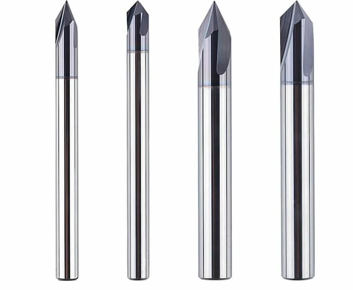 An image containing four CNC engraving tools
