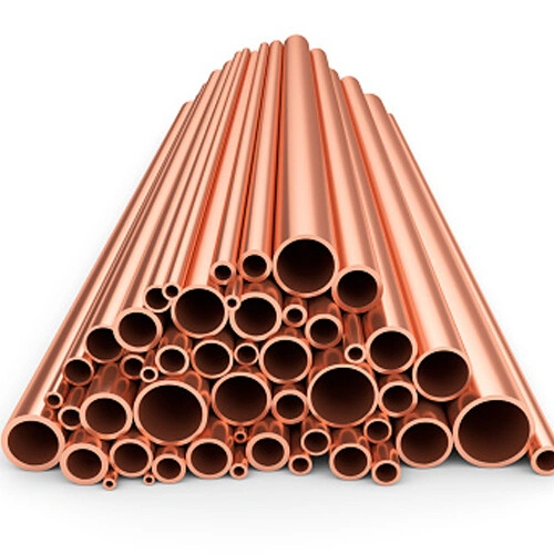 Hollow red brass tubes of different sizes