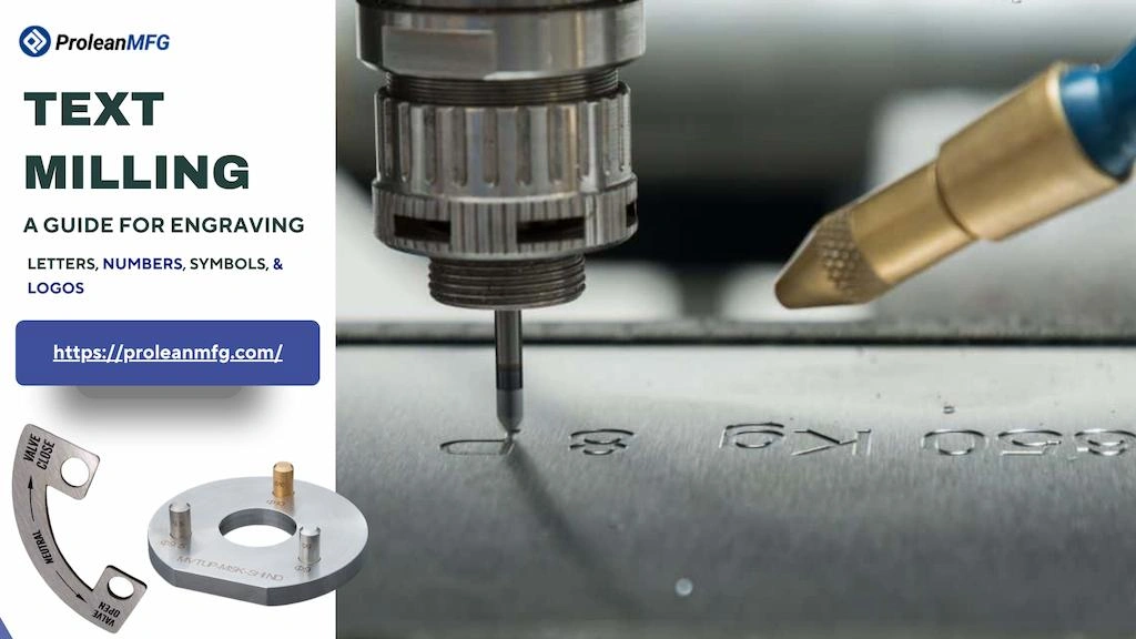 Blog’s feature image showing text milling process, title text, and two small CNC milled components with texts
