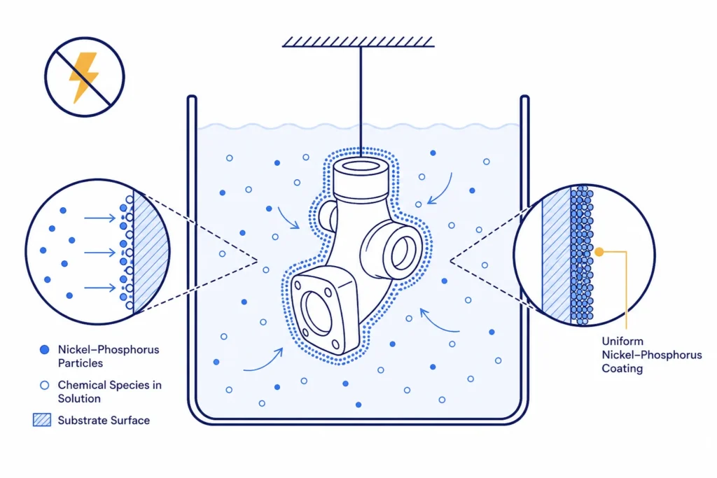 Autocatalytic electroless nickel plating process