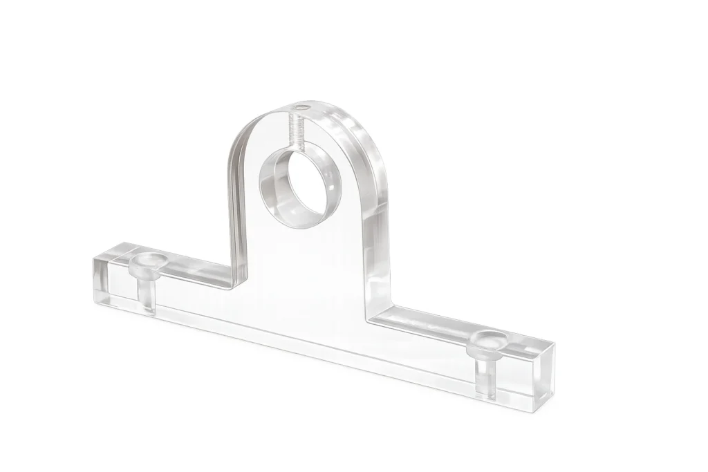 CNC machined acrylic bracket