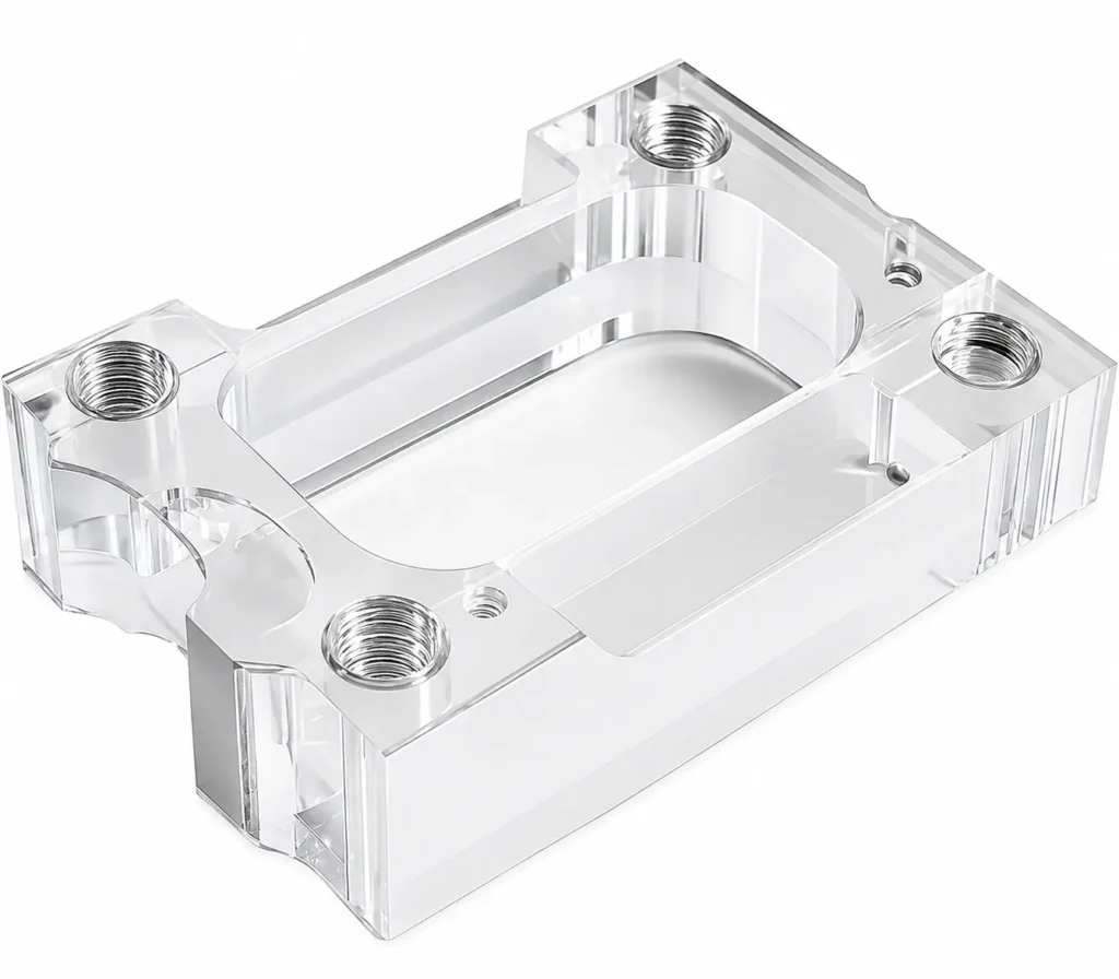 Machined acrylic enclosure