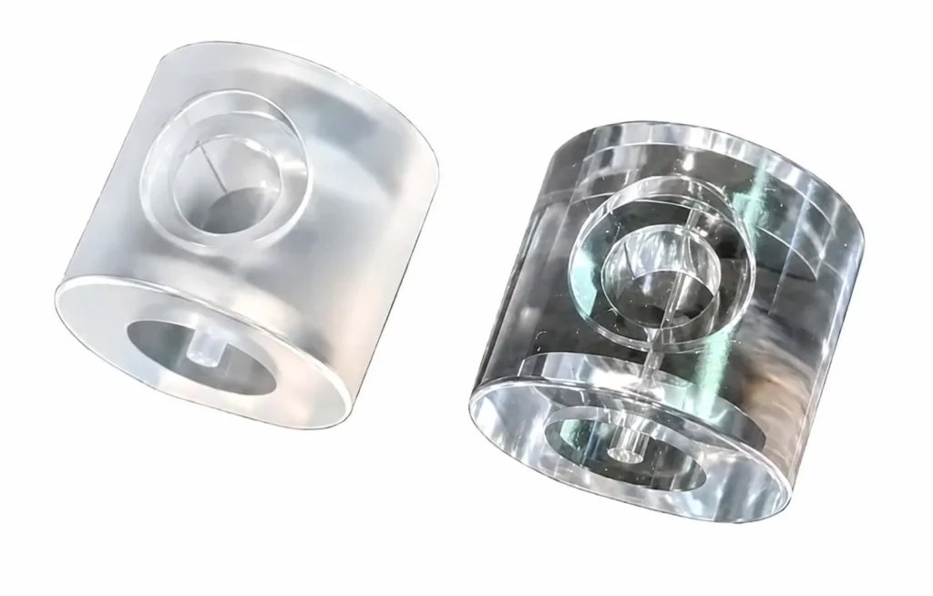 Matching clear acrylic components