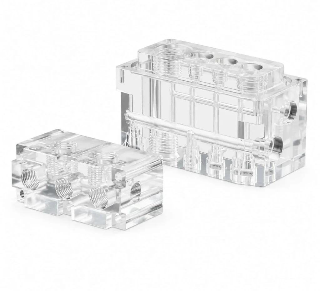 Precision optical PMMA parts