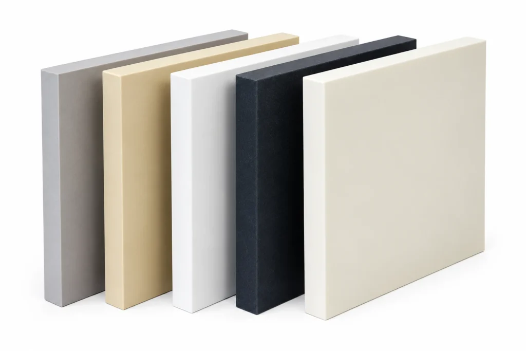 HDPE sheets cut into custom shapes and sizes.
