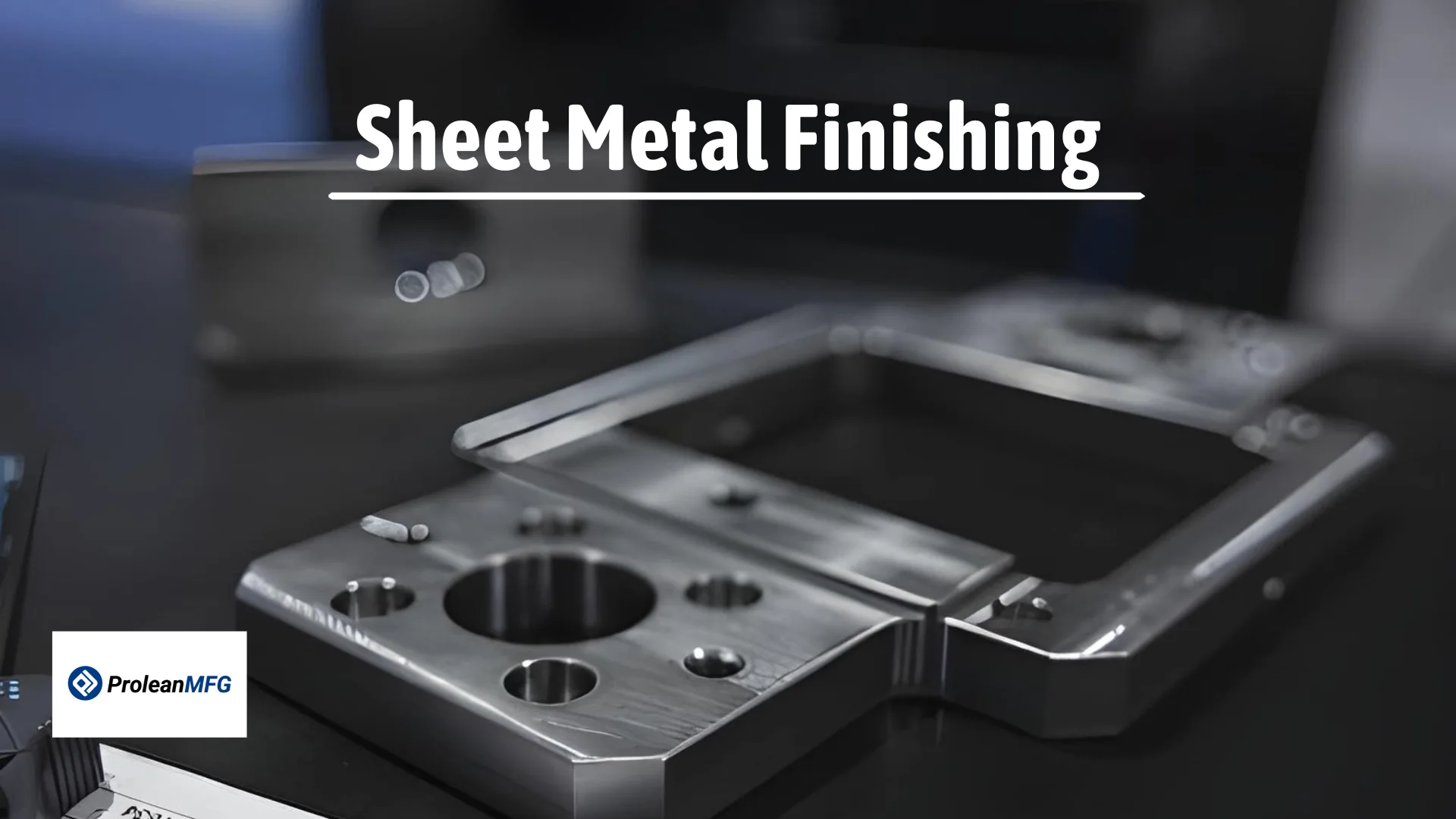 Precision Sheet metal part displayed with bold text overlay.