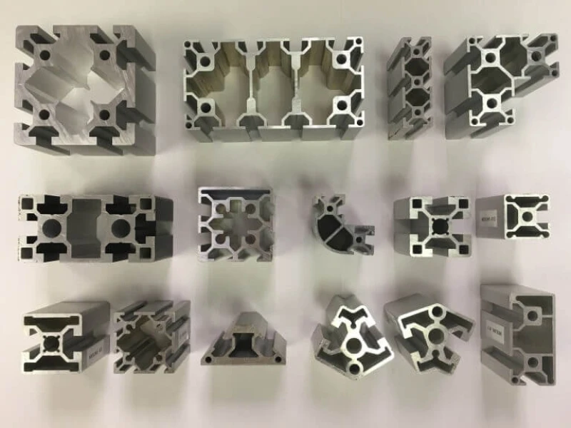 Aluminum extrusion profiles with varied T-slots and hollow cross-sections  