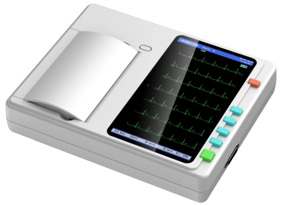 Medical-grade ABS ECG monitor housing with printer and digital display